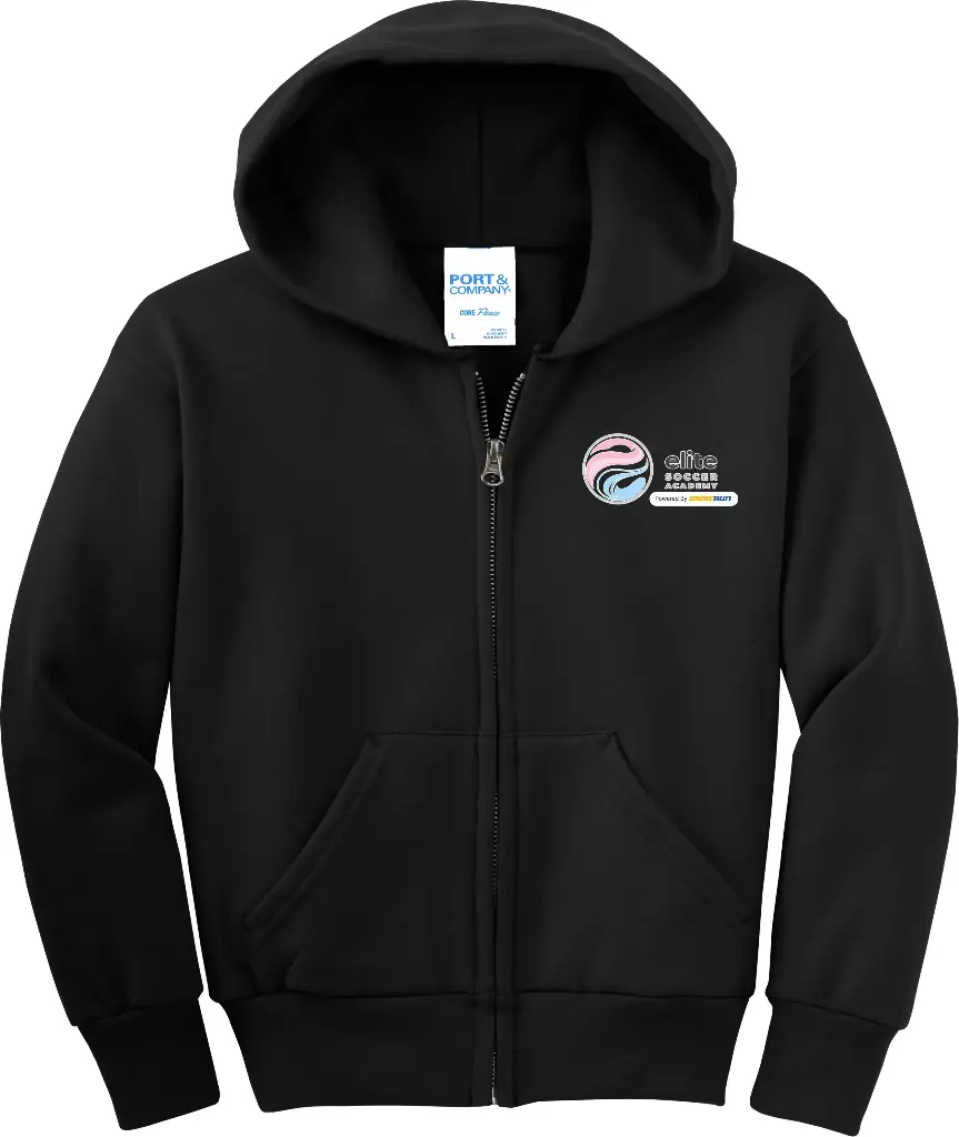Youth Core Fleece Full-Zip Hooded Sweatshirt 